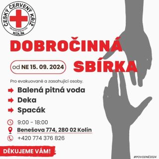 Sbírka na pomoc postiženým povodní