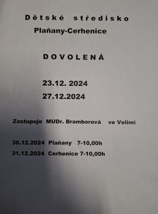 Dětské středisko Plaňany – Cerhenice dovolená