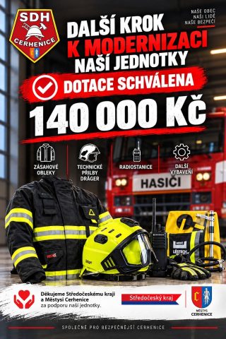 Městys získal dotaci pro hasiče